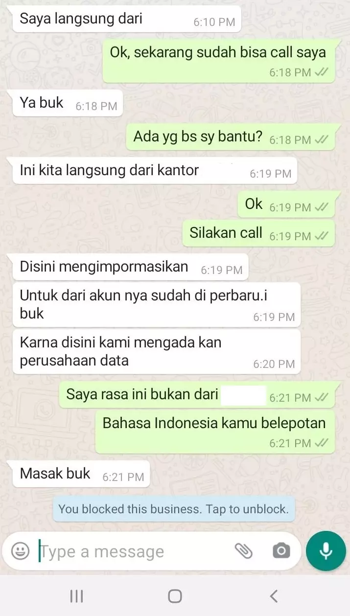 Chat lucu dari penipu berbagai sumber
