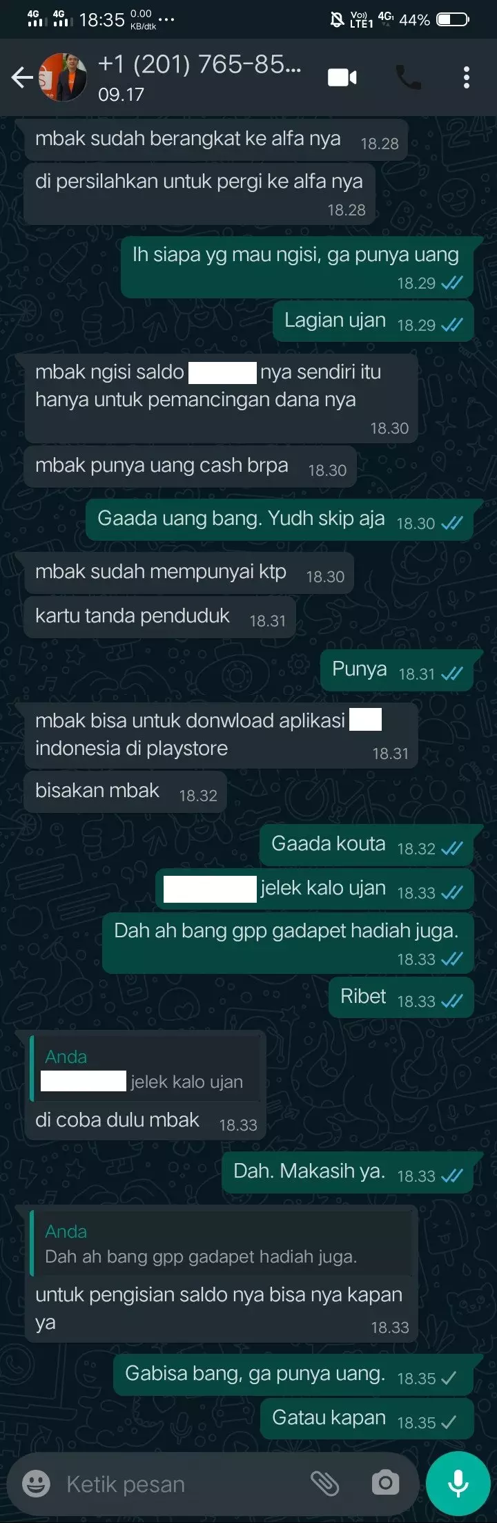 Chat lucu dari penipu berbagai sumber