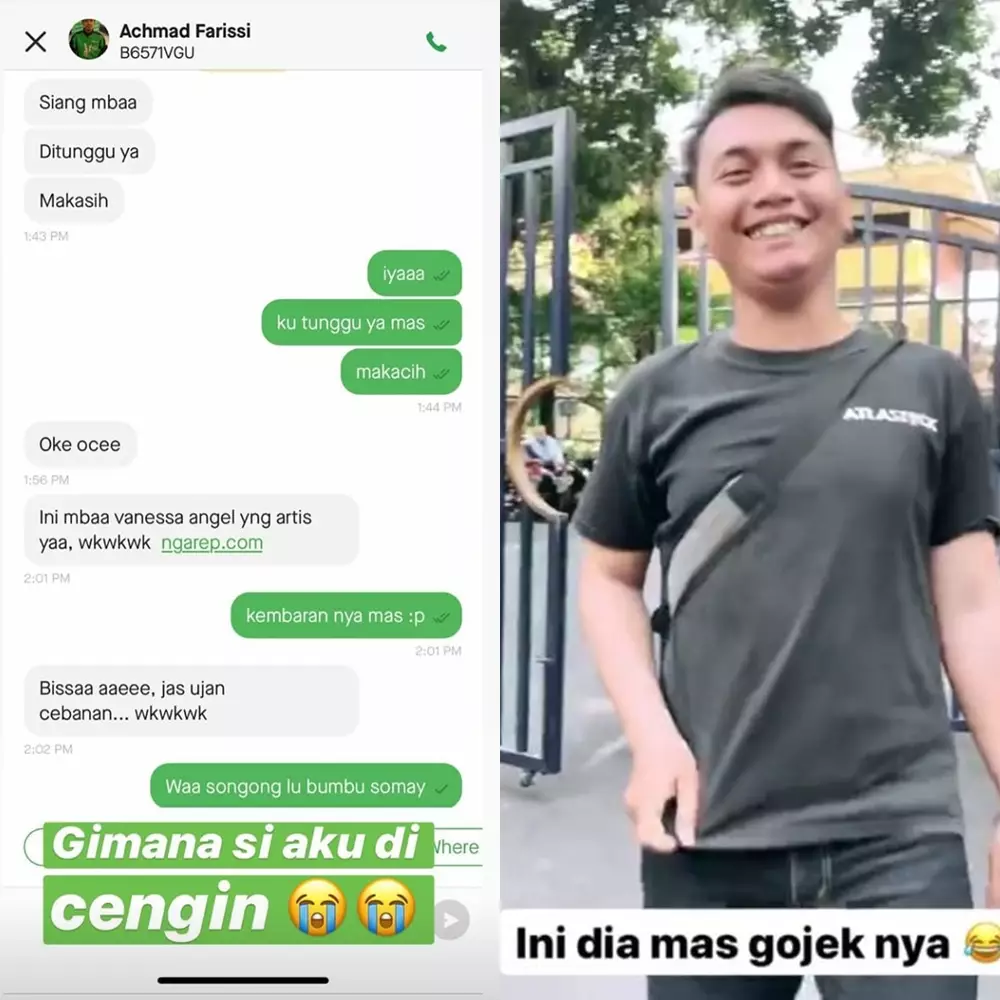 driver ojol dan seleb ©Instagram