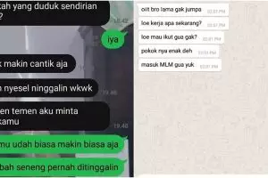 20 Chat lucu sama teman lama ini pesannya bikin senyum kecut