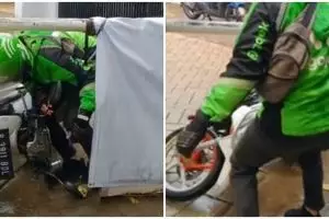 Perjuangan hebat 10 driver ojek online antar pesanan ini bikin salut