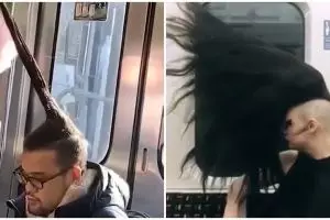 10 Gaya rambut nyeleneh penumpang ini bikin kamu nyengir