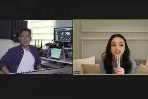 Momen seru belajar nyanyi virtual bareng Naura di Kelas Kreatif HP