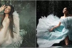 Gaya pemotretan 10 seleb berkonsep bak bidadari, cantik menawan