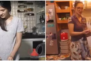 Potret 10 presenter cantik saat masak di dapur, gayanya curi perhatian