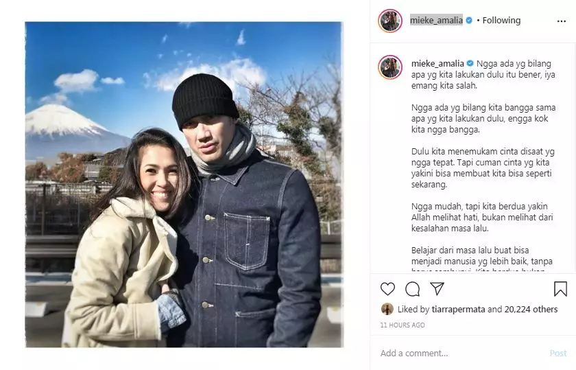 Ungkapan Mieke Amalia Instagram