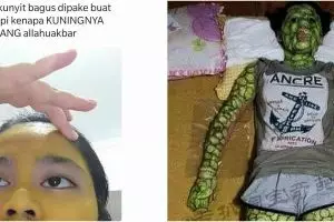 20 Tingkah laku absurd orang perawatan pakai masker wajah, kocak