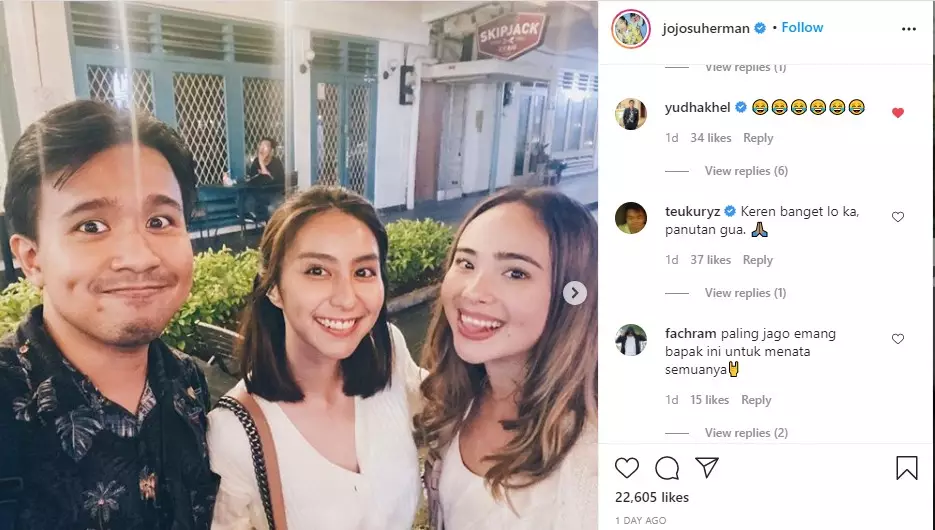 Potret Joshua bersama Clairine dan Pamela Bowie © 2020 brilio.net Potret Joshua bersama Clairine dan Pamela Bowie © 2020 brilio.net