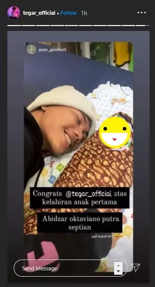 Momen bahagia Tegar sambut kelahiran anak Instagram