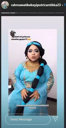 kekeyi jadi putri jasmine Instagram