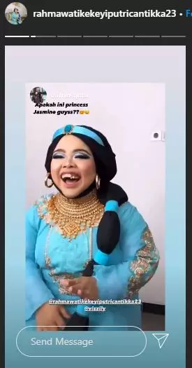 kekeyi jadi putri jasmine Instagram