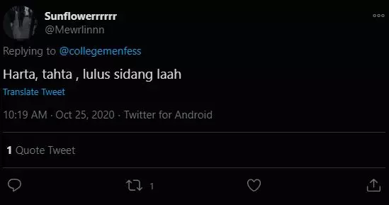 Harta Tahta ala mahasiswa3 © Twitter