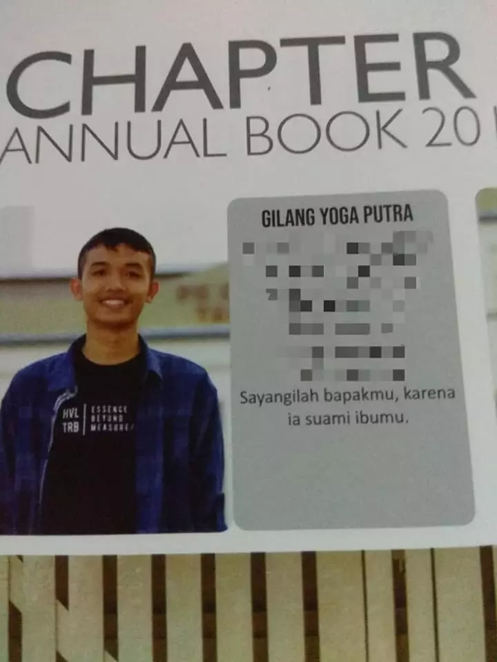 Quotes buku tahunan © Facebook/ Rizky Sinatra