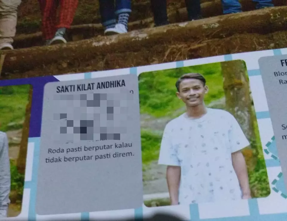 Quotes buku tahunan © Facebook/ Rizky Sinatra