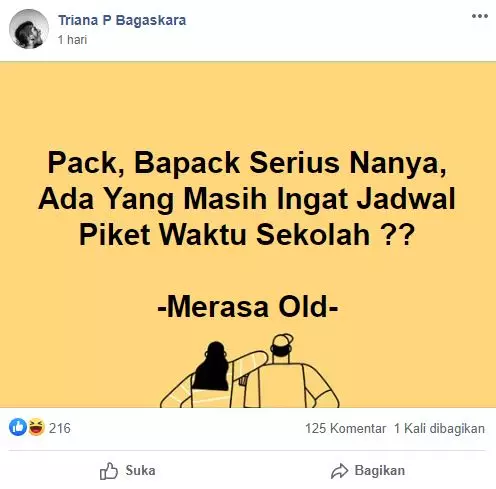 Pertanyaan polos di FB © Facebook Pertanyaan polos di FB © Facebook