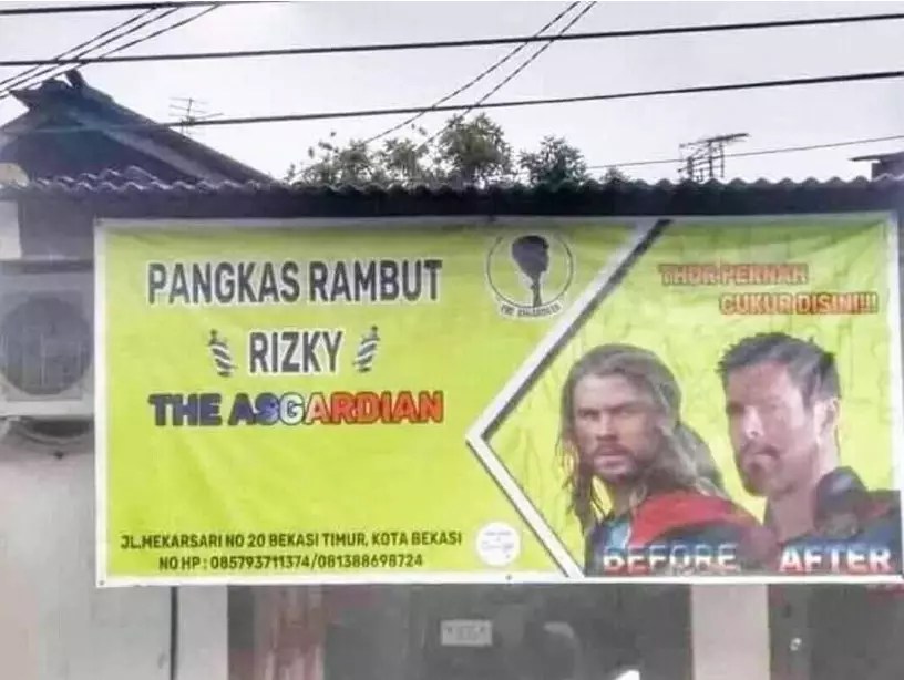 Spanduk potong rambut kocak Berbagai sumber Spanduk potong rambut kocak Berbagai sumber