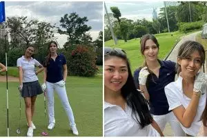 7 Potret Nia Ramadhani main golf bareng gengnya, gayanya memesona