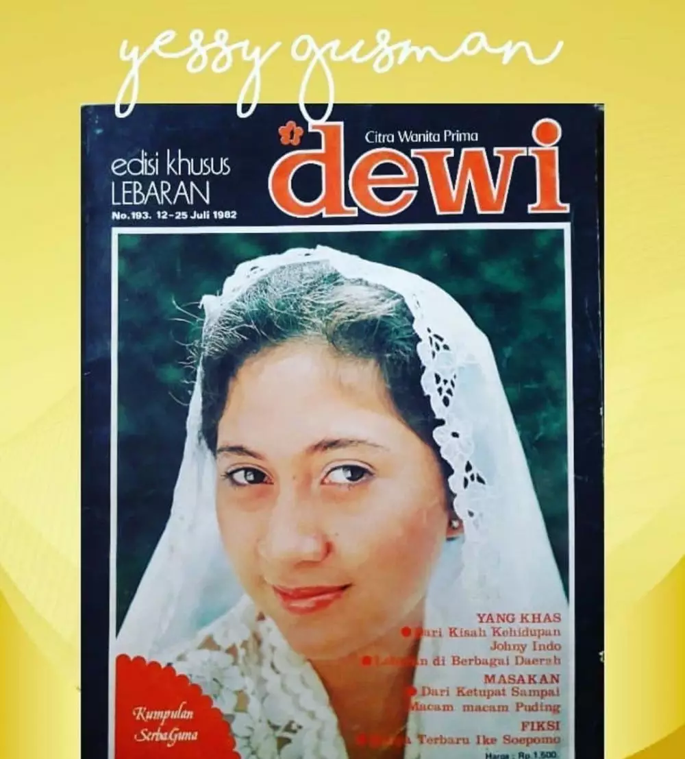 Yessy Gusman saat jadi cover girl © Instagram