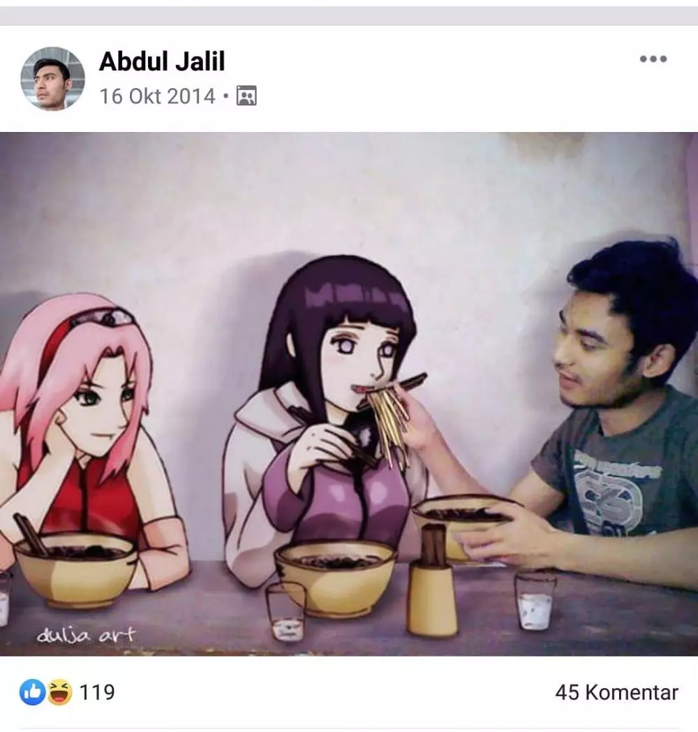 Editan bareng cewek anime Naruto Berbagai sumber
