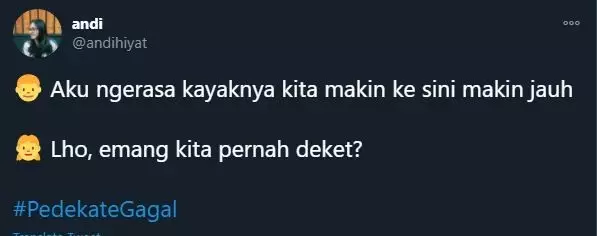 curhat gagal PDKT ngenes Twitter