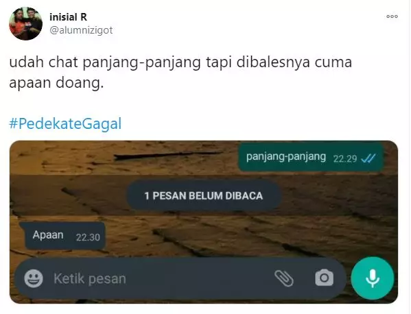 curhat gagal PDKT ngenes Twitter