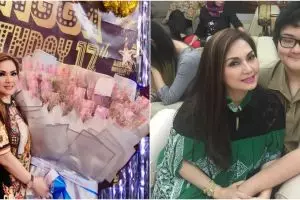 7 Momen Nia Daniaty rayakan ultah ke-17 sang anak, bawa buket uang