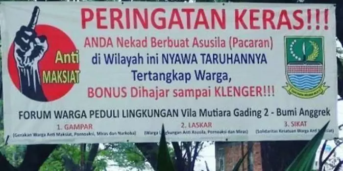 spanduk larangan pacaran Berbagai sumber spanduk larangan pacaran Berbagai sumber