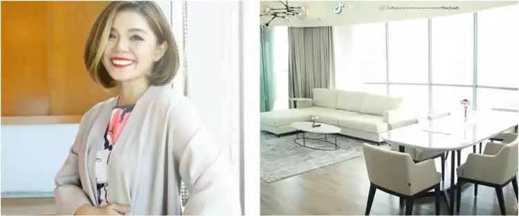 14 Penampakan apartemen Merry Riana, bergaya modern serba putih