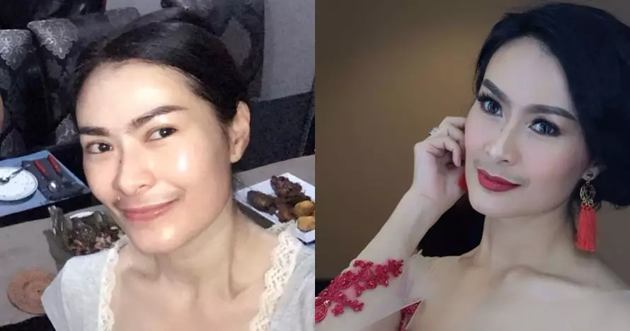 pedangdut 40-an tanpa & pakai makeup © Instagram pedangdut 40-an tanpa & pakai makeup © Instagram