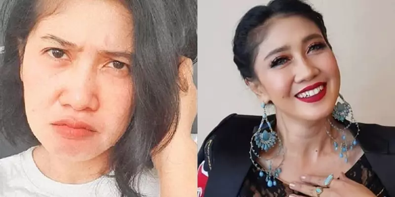 pedangdut 40-an tanpa & pakai makeup © Instagram pedangdut 40-an tanpa & pakai makeup © Instagram