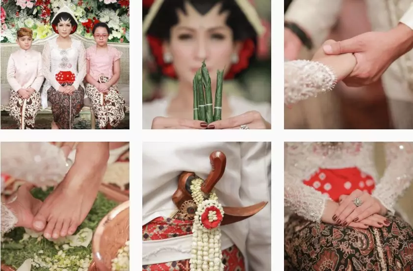 Tata Janeeta pakai baju pengantin  © Instagram 