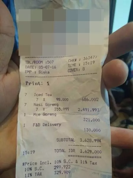 es teh Rp 98 ribu © 2020 Twitter