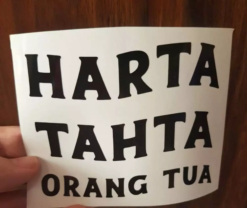 Stiker harta tahta berbagai sumber