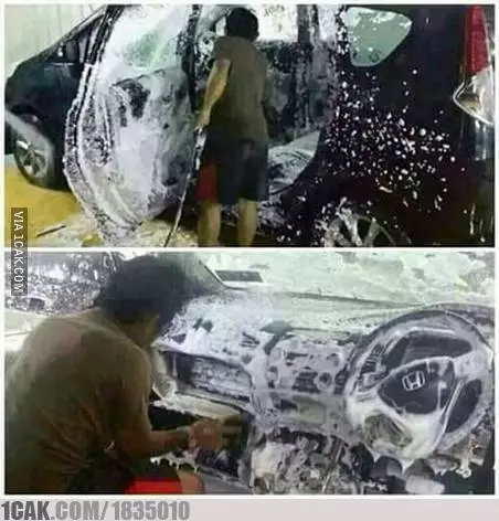 aksi kocak pria saat bersih-bersih © Berbagai sumber