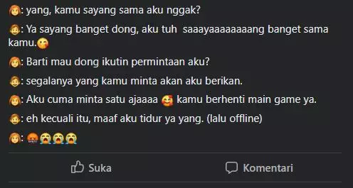 gagal gombal dari gamers Facebook gagal gombal dari gamers Facebook