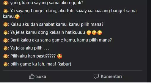 gagal gombal dari gamers Facebook gagal gombal dari gamers Facebook