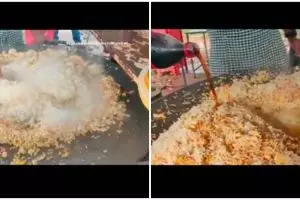 Viral nasi goreng campur minuman bersoda, warganet syok