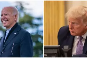 Hasil sementara pemilu AS, Joe Biden unggul dari Donald Trump