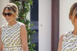 5 Potret Melania Trump datang ke TPS, outfitnya curi perhatian