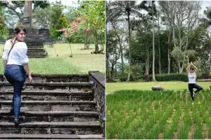 9 Potret villa Tya Ariestya nginap di Magelang, dikelilingi 8 gunung