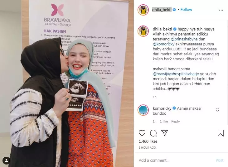 istri Ricky Komo umumkan kehamilan © Instagram istri Ricky Komo umumkan kehamilan © Instagram