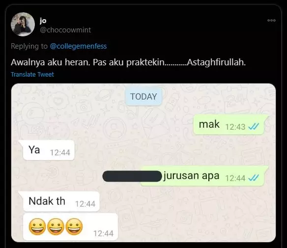 Curhatan mahasiswa © Twitter