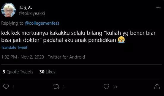 Curhatan mahasiswa © Twitter