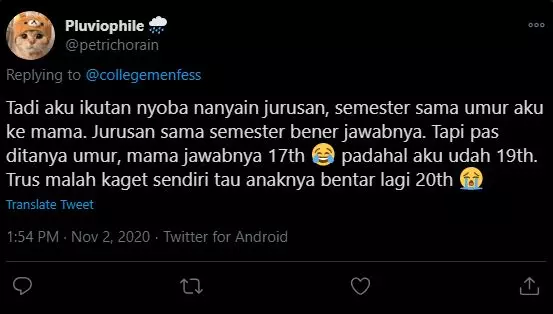 Curhatan mahasiswa © Twitter