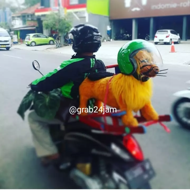 driver ojek online bawa mainan © 2020 brilio.net