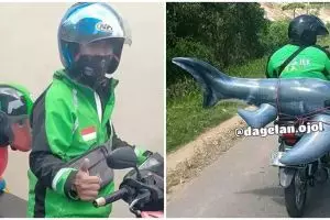 10 Potret lucu driver ojek online bawa orderan mainan ini kocak