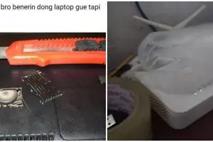 10 Potret lucu karya tukang reparasi komputer ini bikin geleng kepala