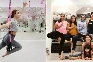 8 Seleb jadi instruktur senam dan yoga, punya badan lincah dan lentur