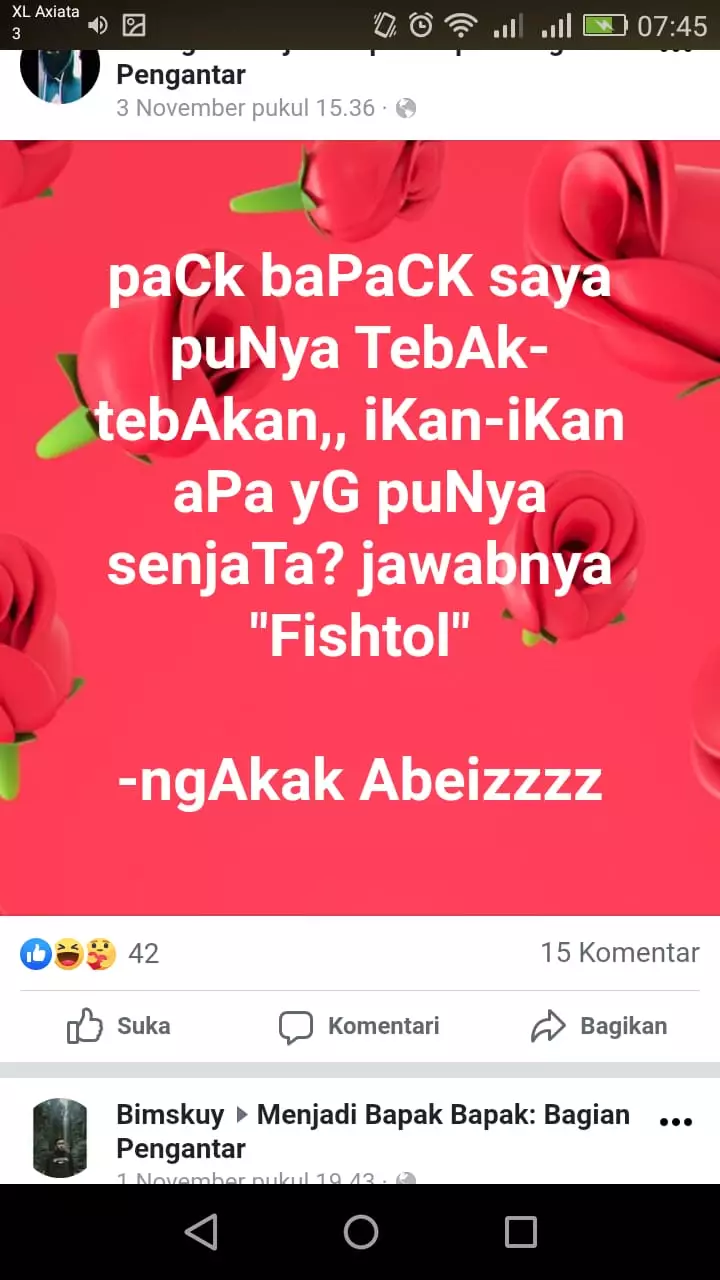 tebakan lucu bahasa inggris facebook © Facebook
