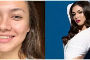 Beda penampilan 10 pesinetron blasteran pakai dan tanpa makeup